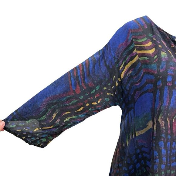 Johnny Was Colorful Flowy Lightweight Boho Tunic Blouse Top Dress size Small - Picture 4 of 8